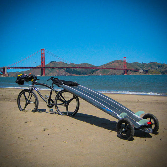 the mule STS attached to a bike